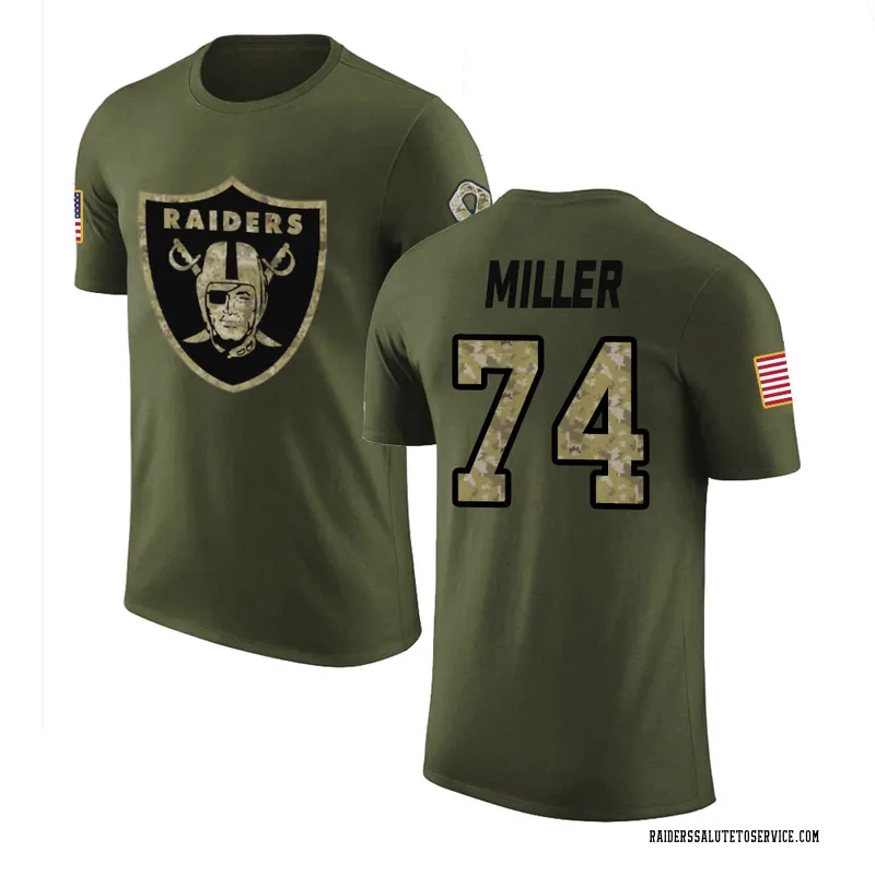 Kolton Miller Las Vegas Raiders Men's Name & Number Logo T-Shirt - Ash