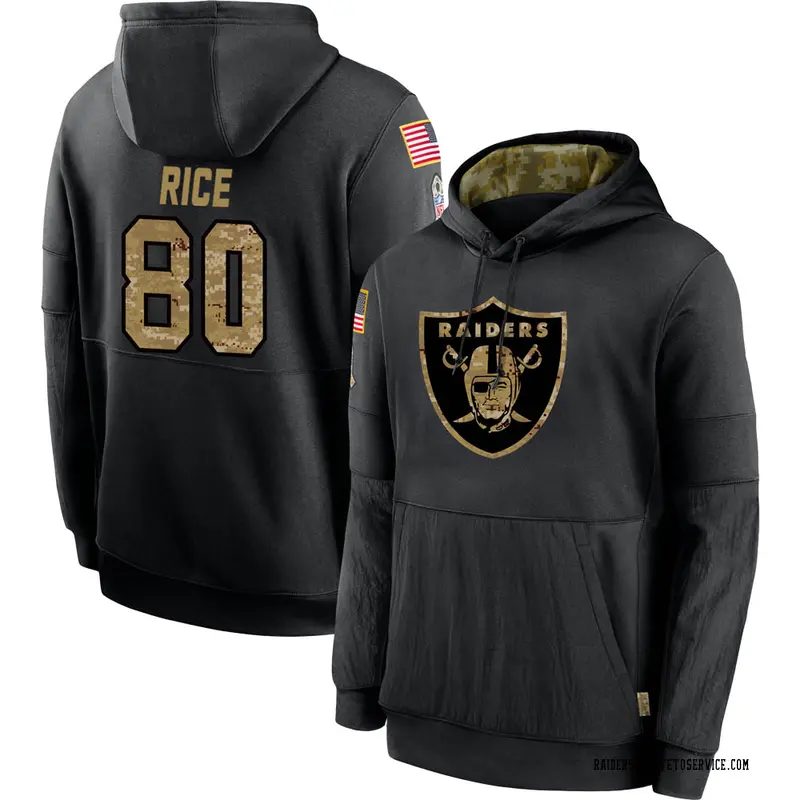 Jerry Rice Salute to Service Hoodies & T-Shirts - Raiders Store