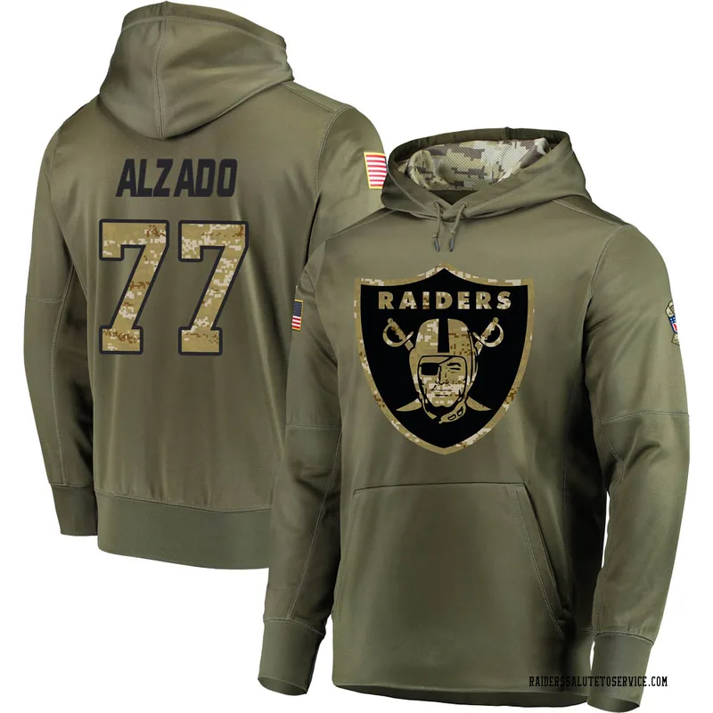 Lyle Alzado Las Vegas Raiders Men's Legend Olive Salute to Service T-Shirt